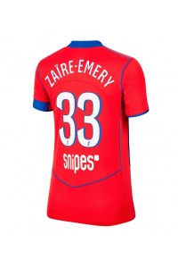 Paris Saint-Germain Warren Zaire-Emery #33 Jalkapallovaatteet Naisten Kolmaspaita 2025-26 Lyhythihainen